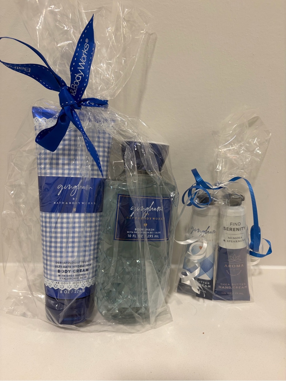 Bath and Body Works Gingham Collection Body cream, body wash and hand creams NWT